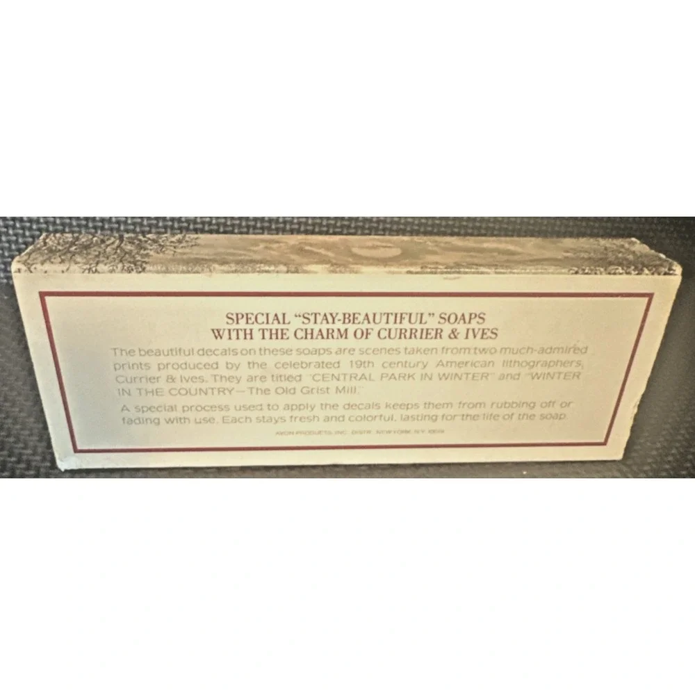 Vintage Avon 1876 Winterscapes Fragranced Bar Soap 2-Pack 3oz Winter Landscape